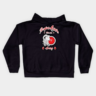 Zodiac attributes: Aries black Kids Hoodie